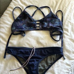 Jolyn Navy galaxy Bikini Set